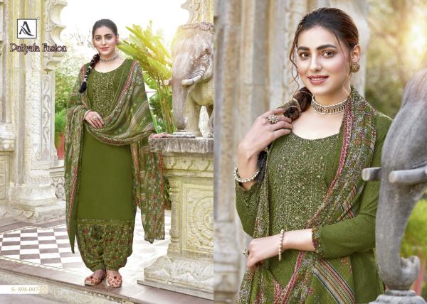 Alok Fusion Patiyala 2 Fancy Rayon Embroidery Dress Materials